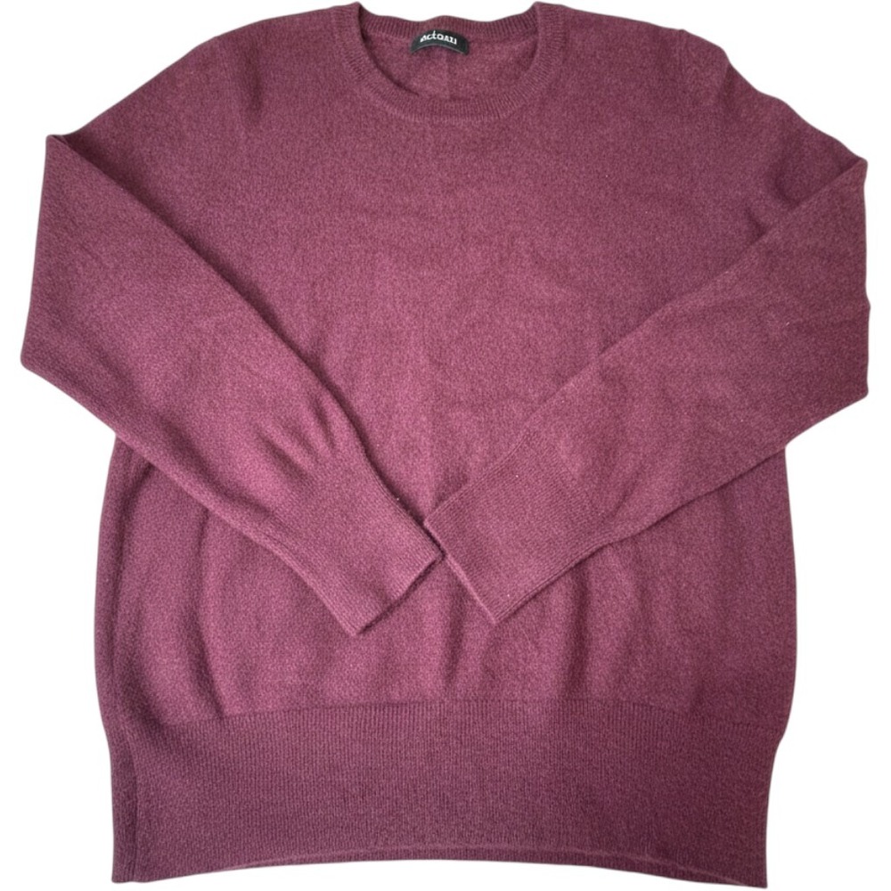NAADAM 100% Cashmere Crewneck Sweater Burgundy Wine Red Medium